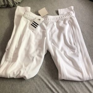 White Adidas Joggers NWT